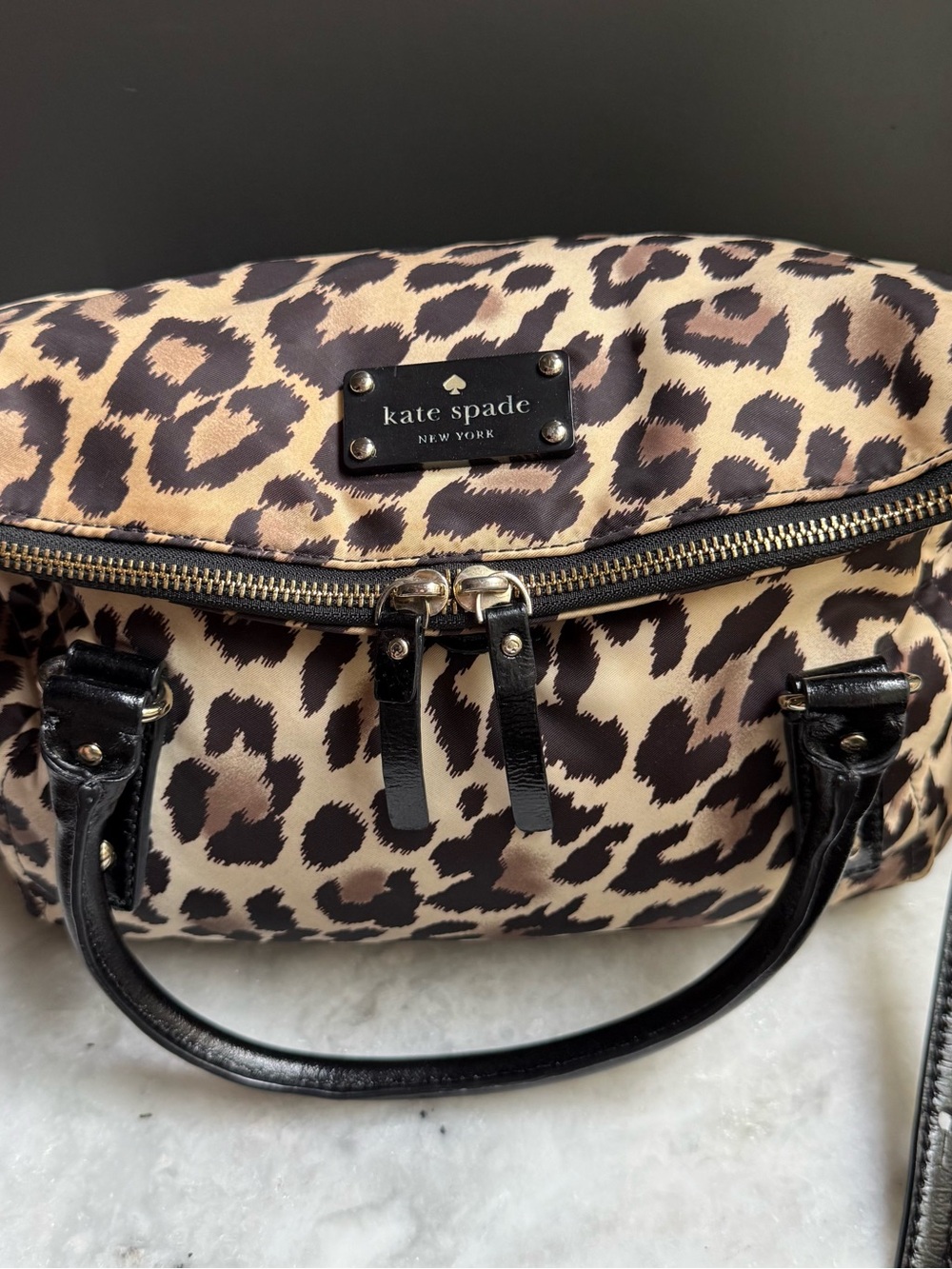 kate spade New York Leslie Leopard Print Convertible Satchel